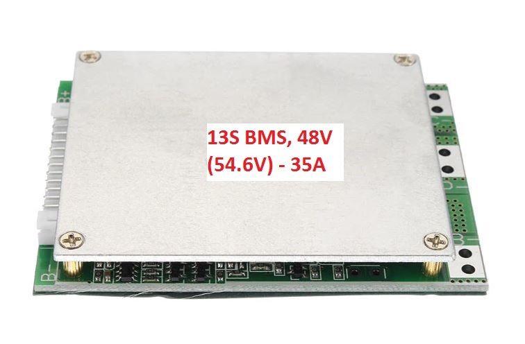 13S, 14S BMS 54.6V, 58.8V 35A, защитна платка с балансно зареждане PCB