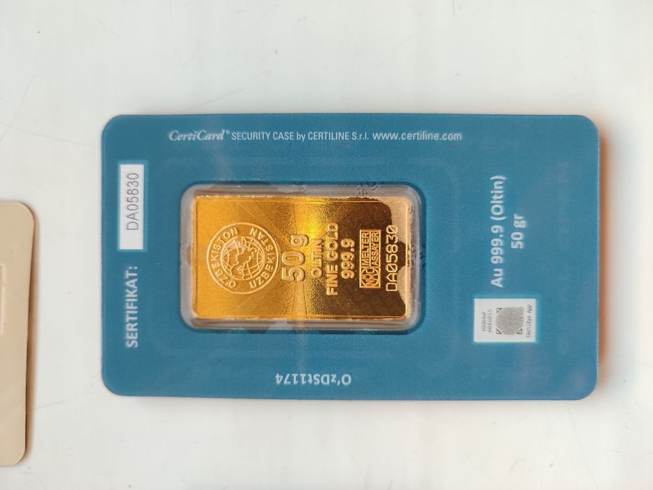 Slitka Tilla quyma oltin sotiladi. Upakovka zavod