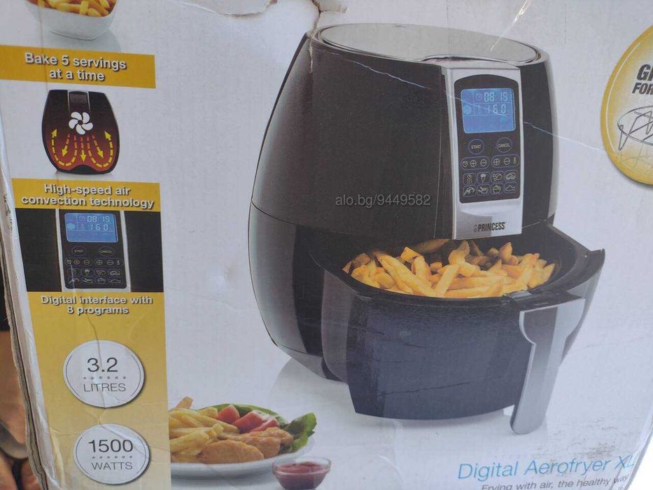 Фритюрник с горещ въздух Princess XL 3.2 литра нов