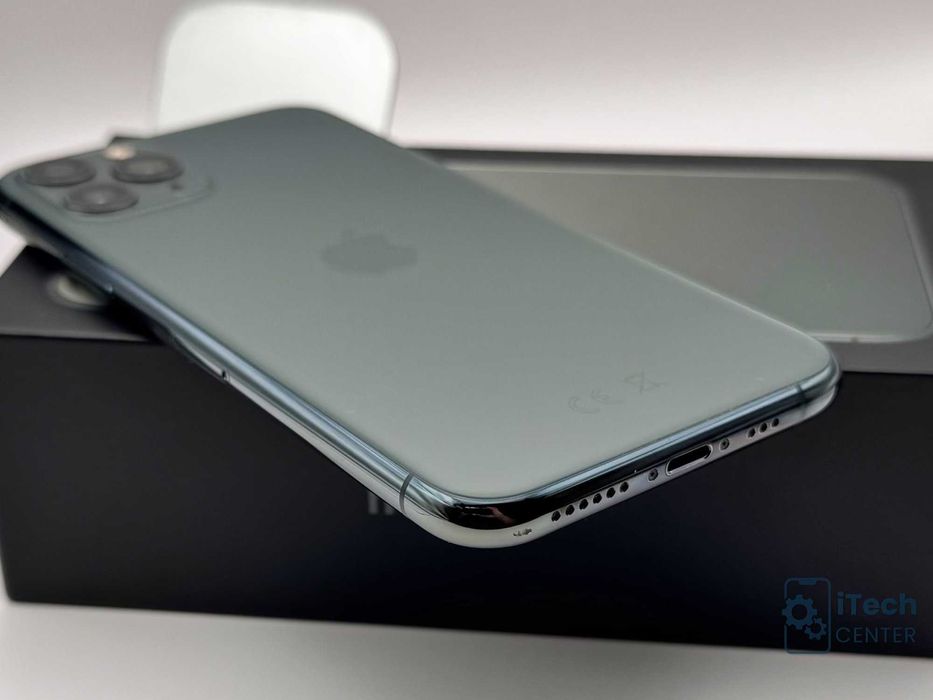 iPhone 11 Pro, Midnight Green, 100% батерия, КАТО НОВ, 1г. ГАРАНЦИЯ!