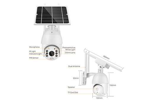 Camera Video Solara Supraveghere WIFI Web IP rotativa baterii INCLUSE