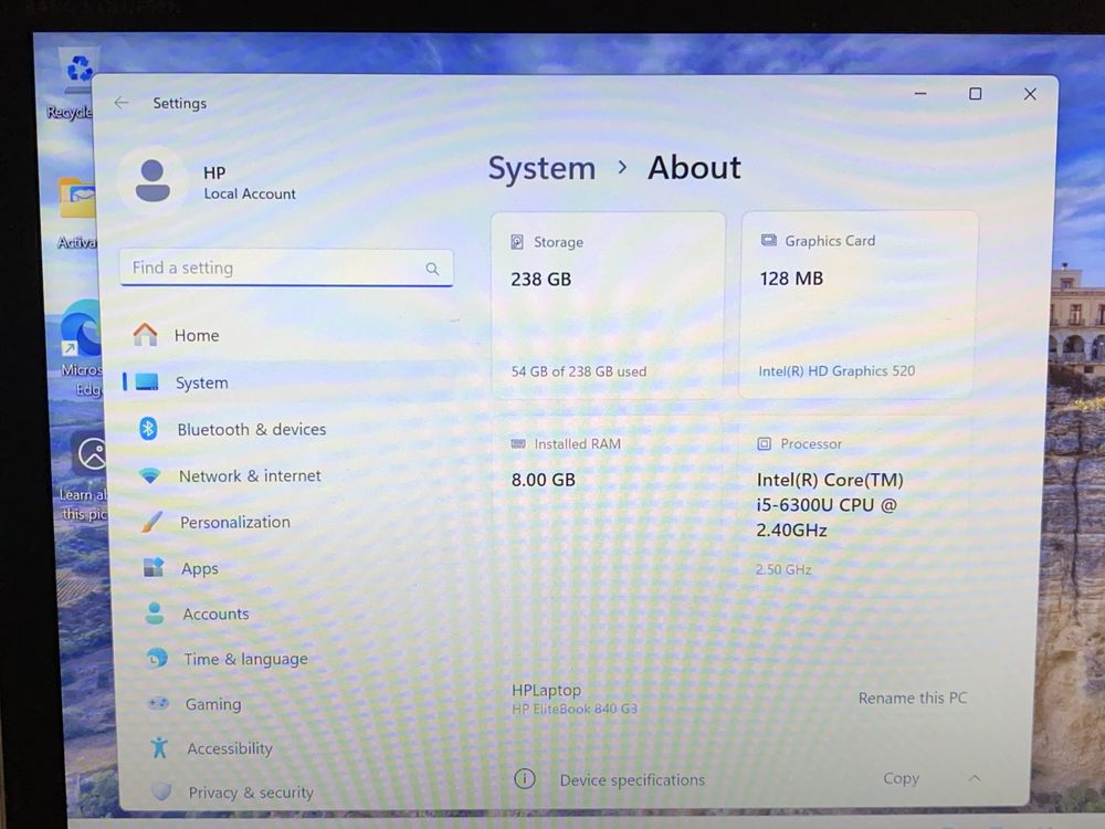 Laptop HP 840 G3, i5-6300U, 8 Gb DDR4, 256Gb SSD,