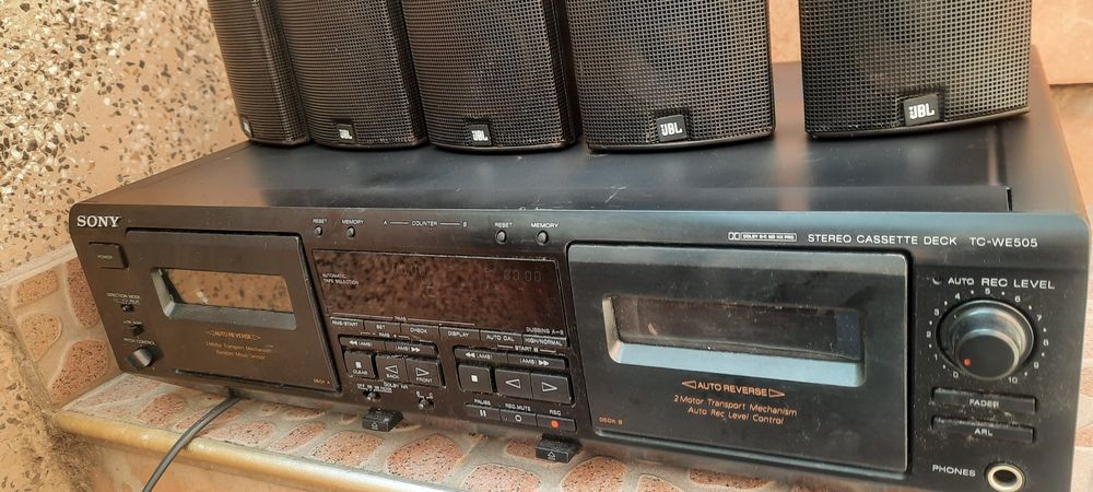 Двукасетъчен Дек SONY dc we 505 JBL 75sat Сателитни колонки