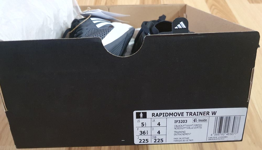 Pantofi sport negri pentru dama Adidas Rapidmove IF3203 marimea 36 2/3