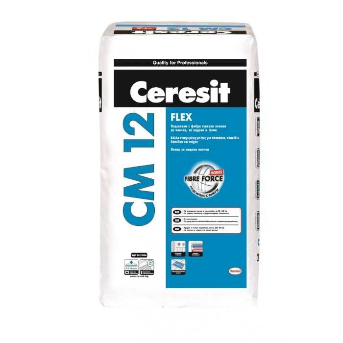 Еластично лепило за плочки Ceresit CM 12 25кг