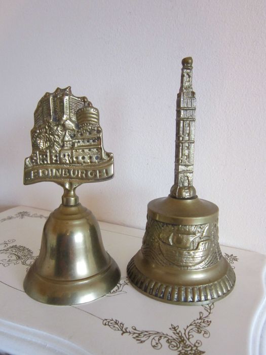cadou rar Clopot Clopotel bronz masiv colectie Franta,UK,Scotia,German