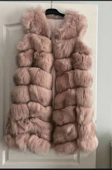 Vesta piele si blana naturala