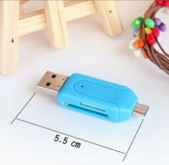 2 in 1 USB OTG card reader cu mufa microUSB