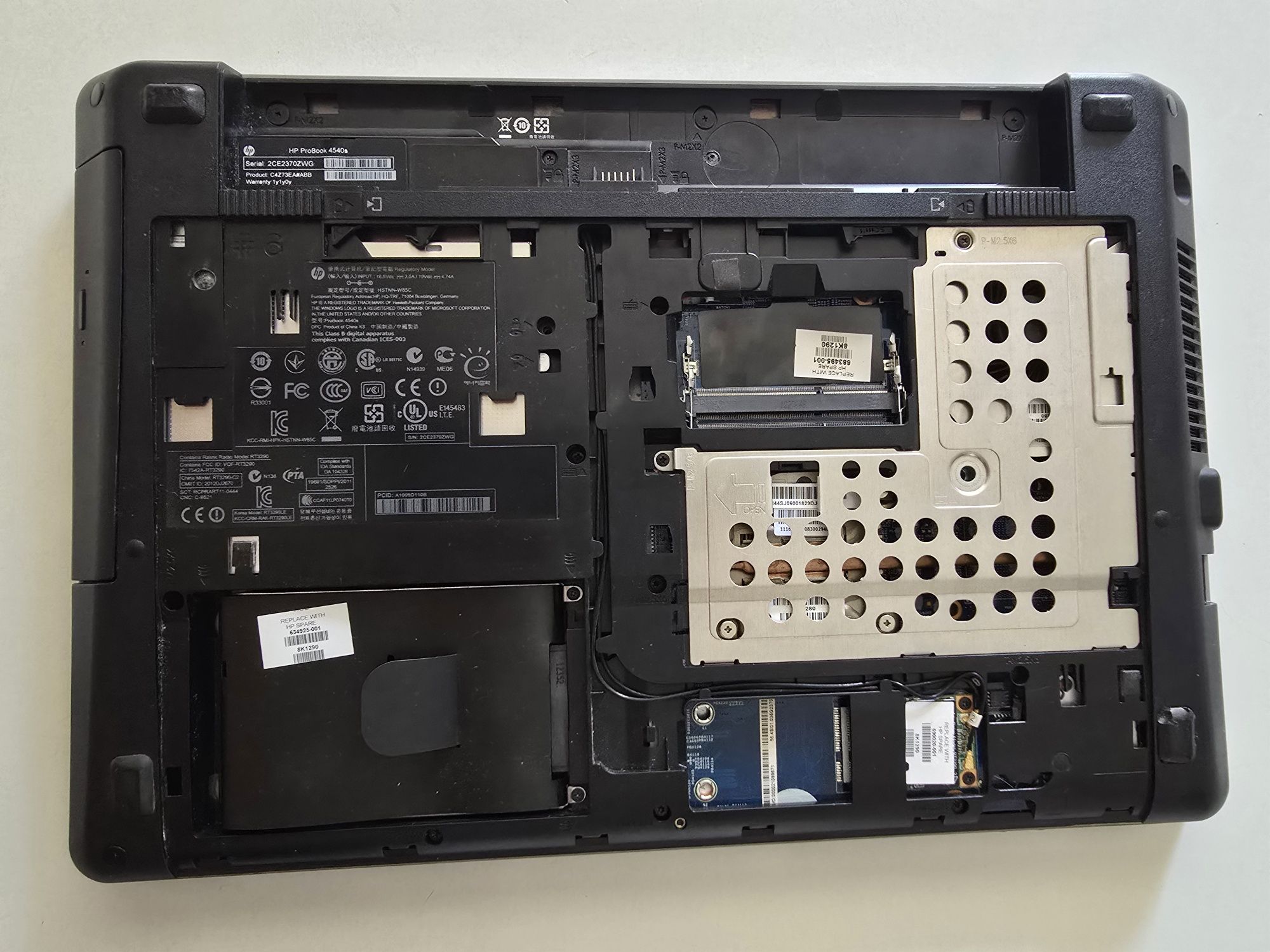 Laptop HP ProBook 4540s incomplet fara ram hdd baterie