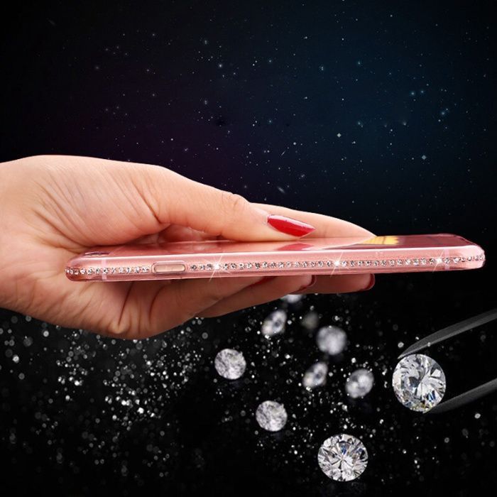 Husa din silicon cu pietricele pentru IPhone 5 / 5s / SE / 6 / 6s