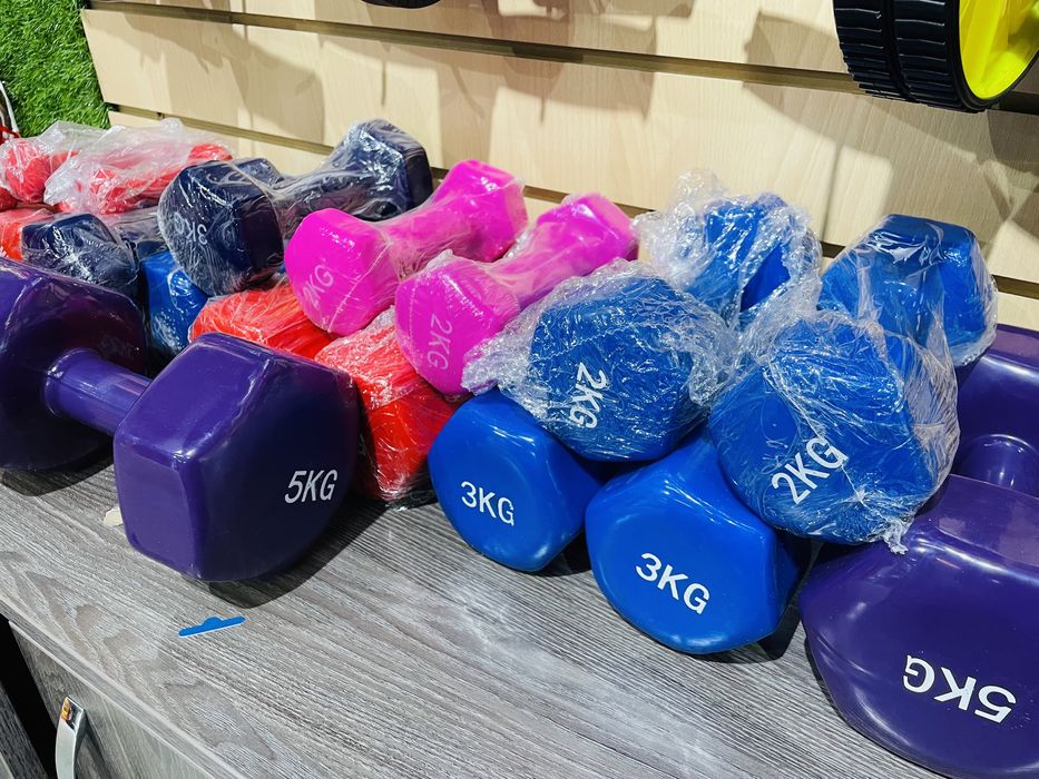 Гантели для фитнеса обрезиненные 1+1 кг Bestsport в Нур-Султан