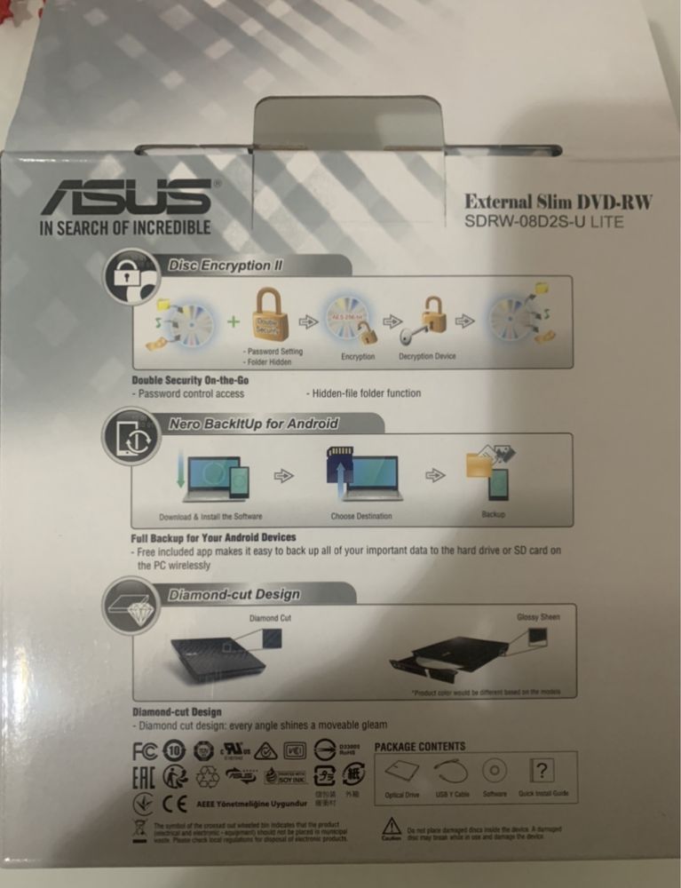 External slim DVD RW Asus