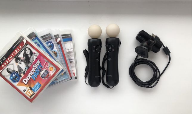 PlayStation Move + 5 игр (мув для пс3, пс4)