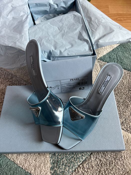 Sandale Prada mules leather plexiglass