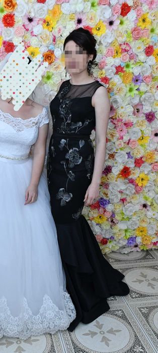 Rochie lunga cu modele flori