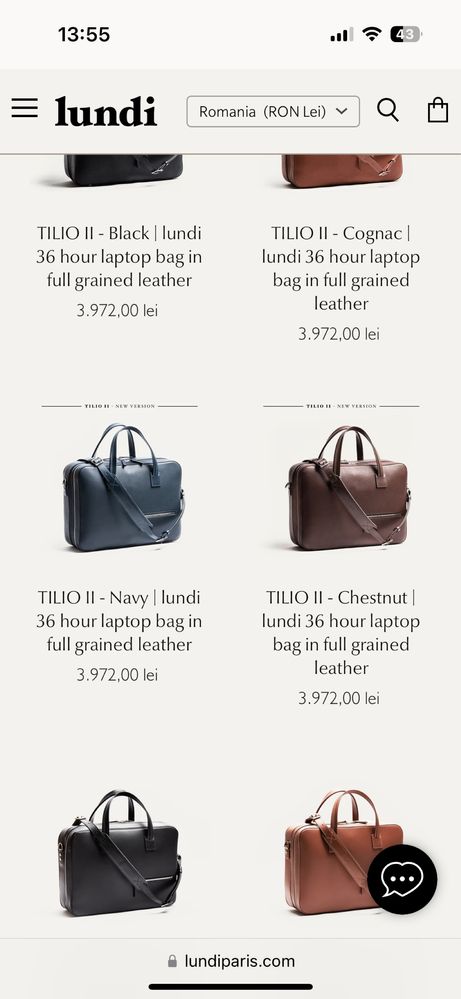 Lundi 36 hour bag geanta piele barbati