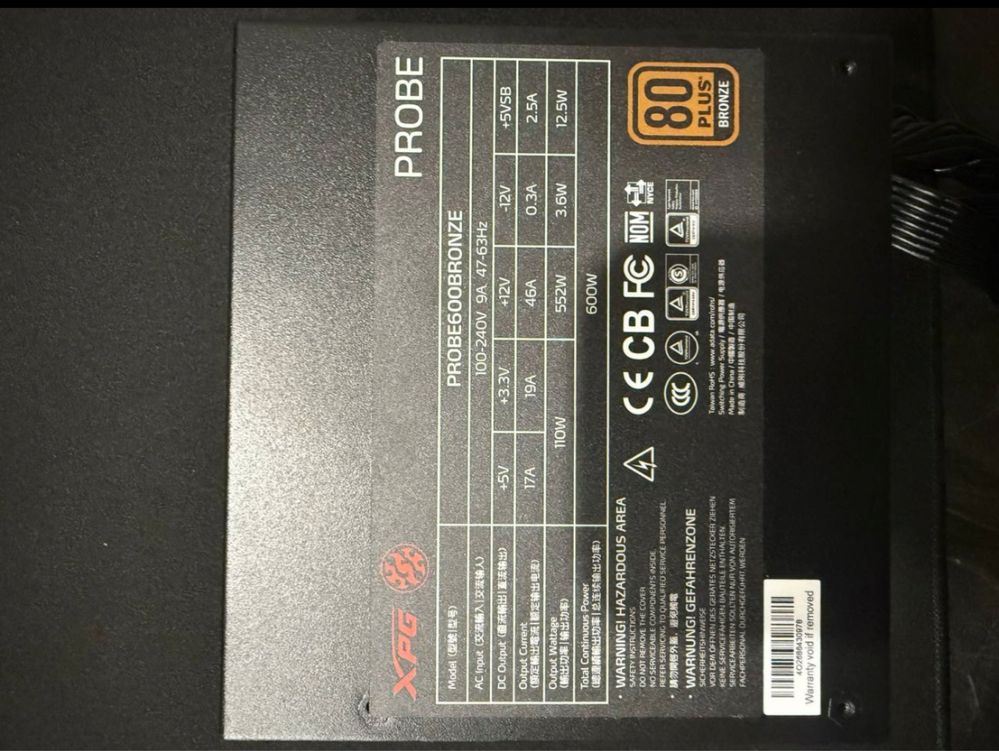 Блок питания 600w Adata XPG Probe