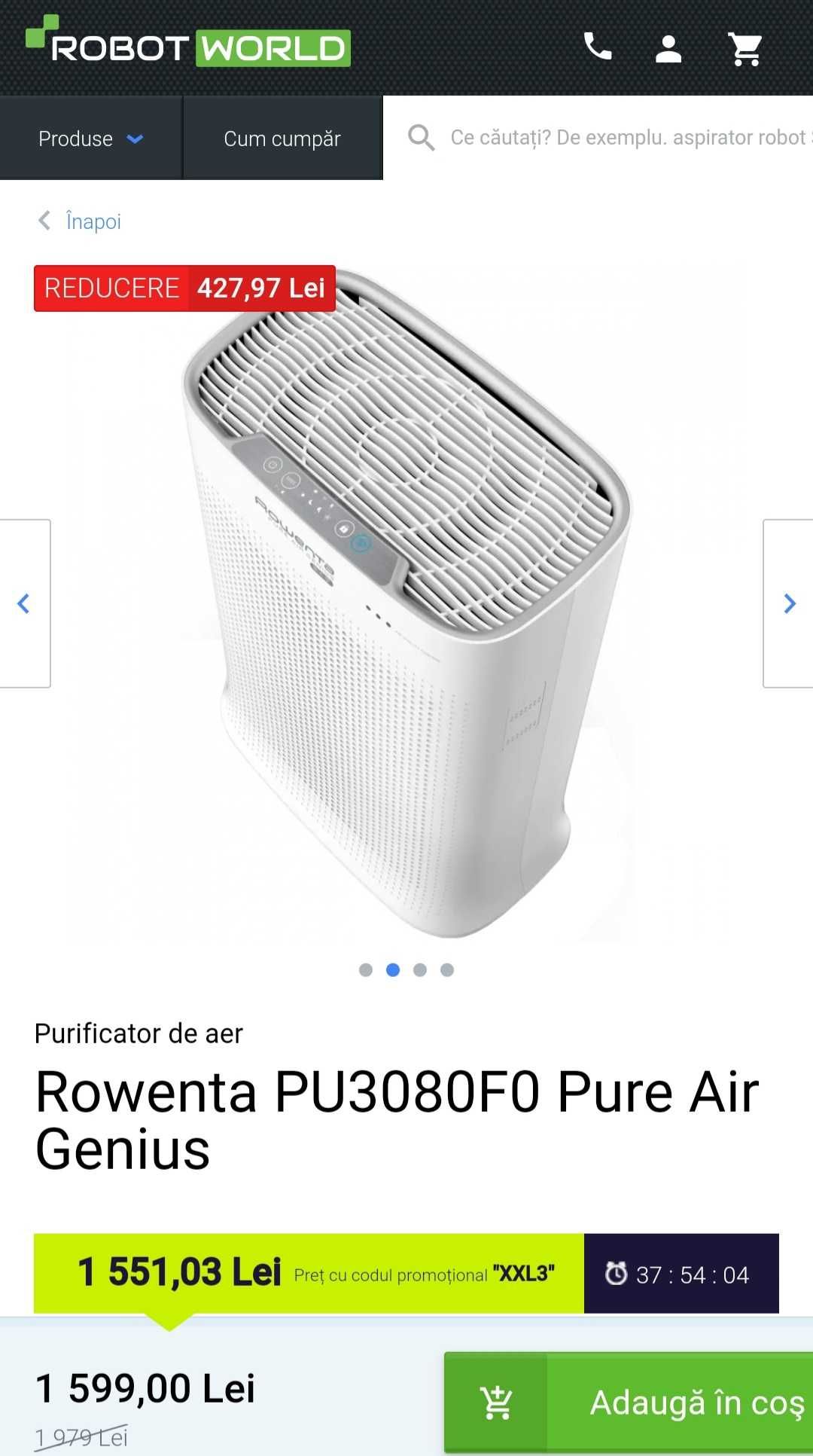 Purificator aer Rowenta PU3080 Pure Air Genius