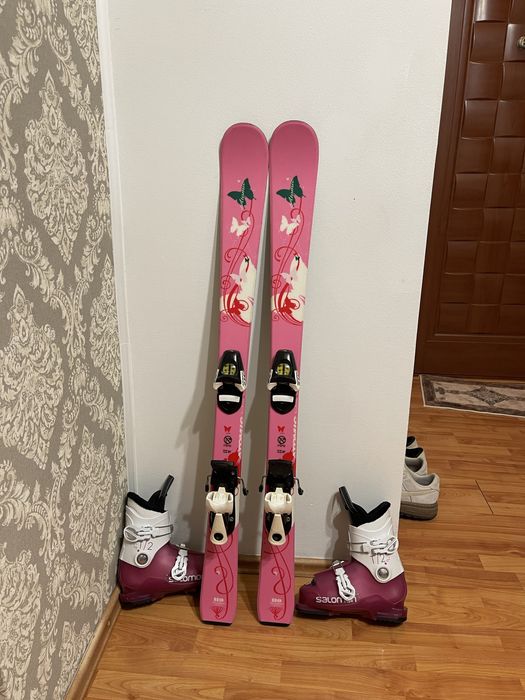 Schiuri copii 110 cm atomic cu clapari skiuri