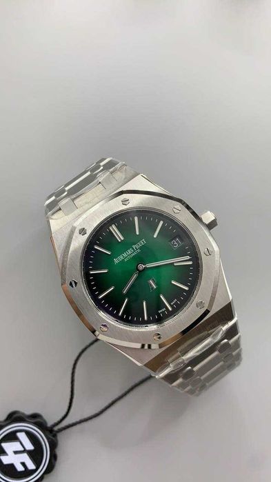 audemars piguet royal oak extra-thin зелен циферблат