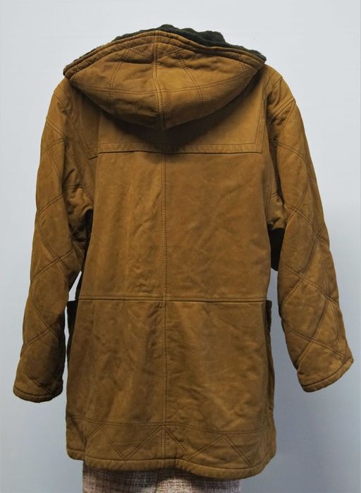 Jacheta  piele intoarsa Gallotti   duffle cu gluga marimea 42