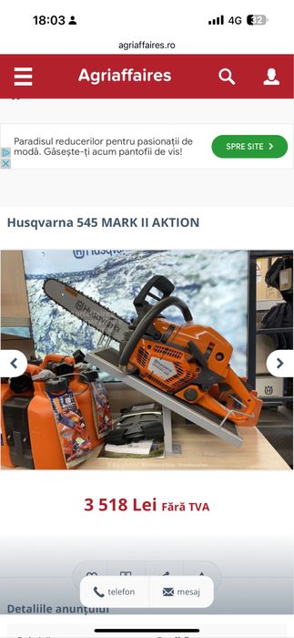 Drujba Husqvarna 545 Mark 2
