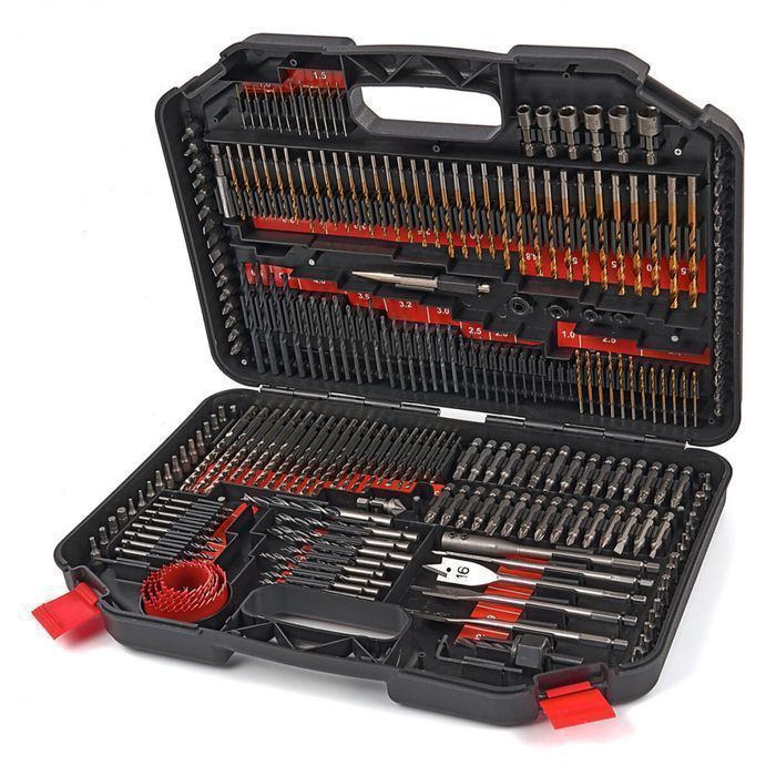 Trusa biti burghie carote freze lemn metal zidarie  246 piese