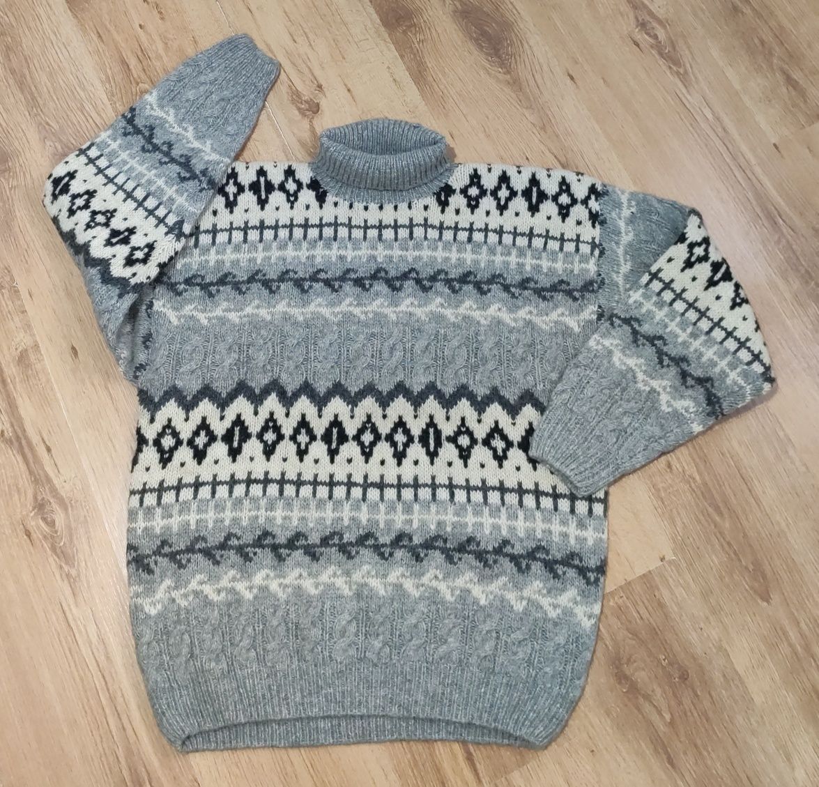 Pulover din lână Shetland Giordano mărimea XL