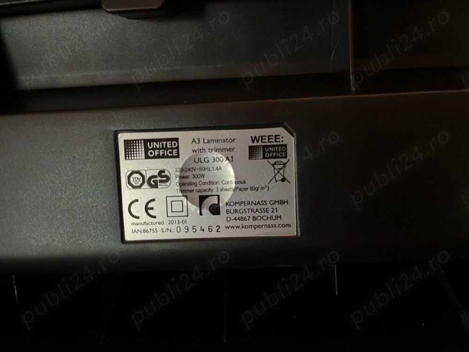Laminator A3 A4 A5 A6 bonus folii