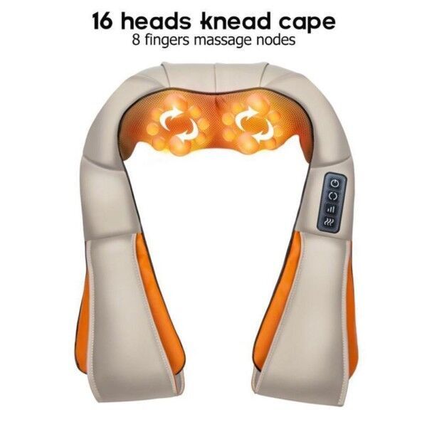 НЕМСКИ Универсален шиацу масажор за врат – Massage neck + ЛЕД ФЕНЕР