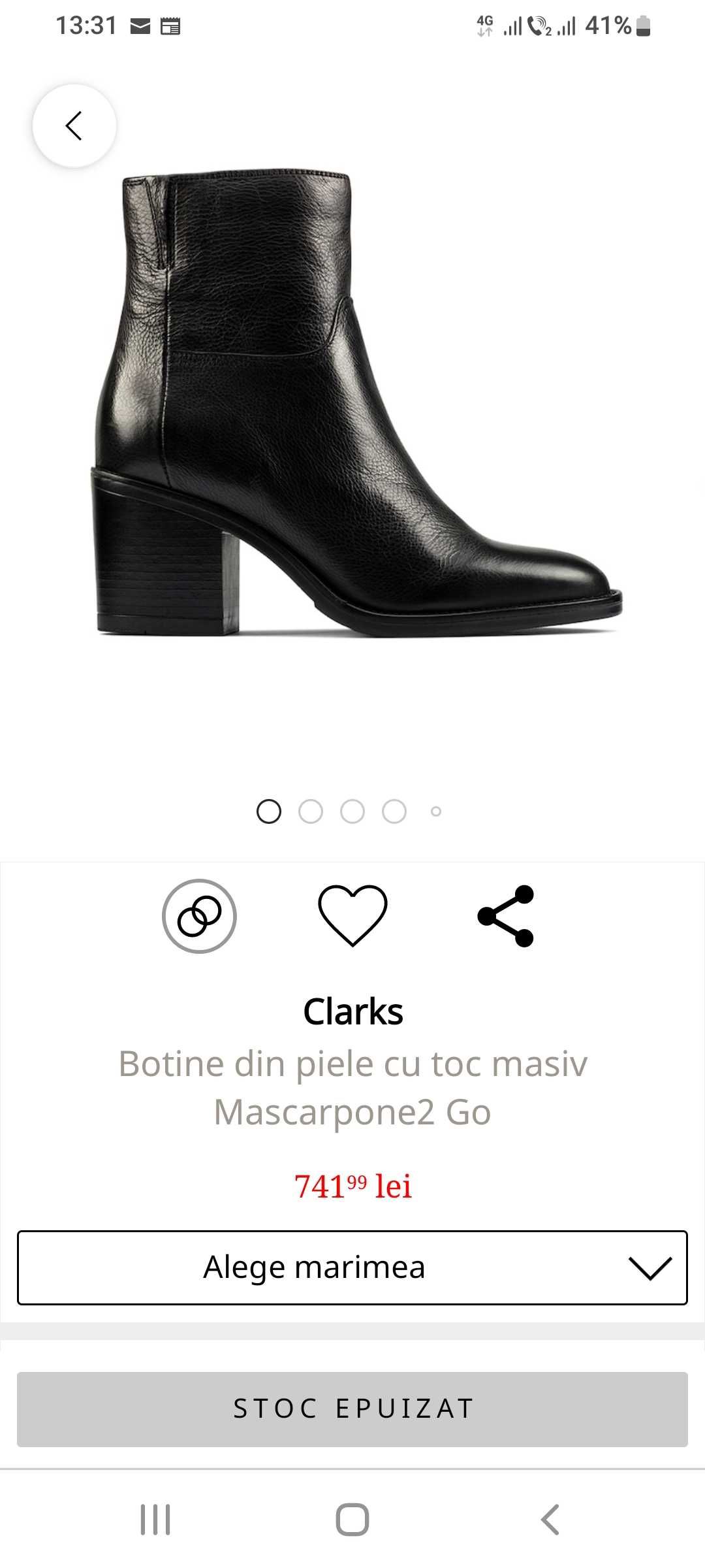 Ghete iarna Clarks, marimea 36- 1/2