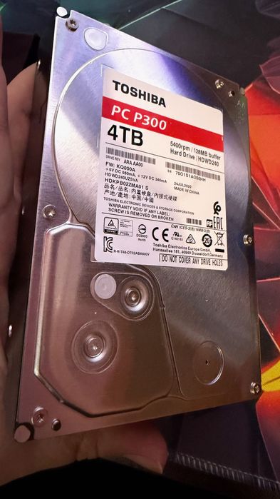Хард диск Toshiba P300 3.5 4TB 5400rpm 128MB SATA3