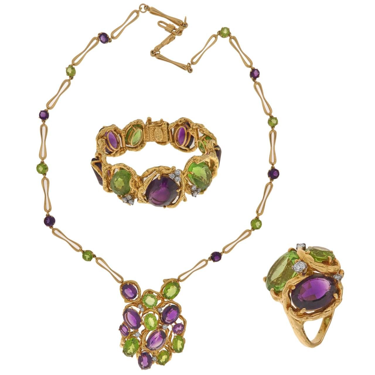 Set din aur galben 18k semnat Julia Plana Design