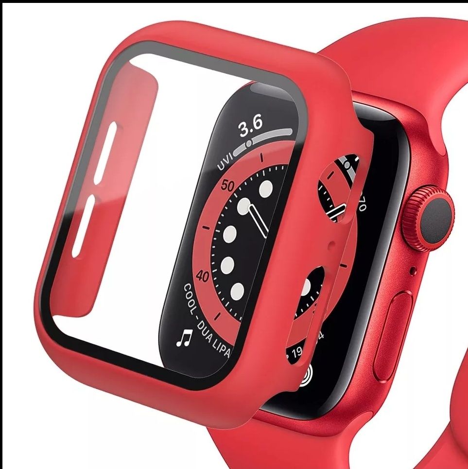 Протектор за часовник Apple Watch 8 7 6 SE 5 4 45 / 41 40 44 + стъклен