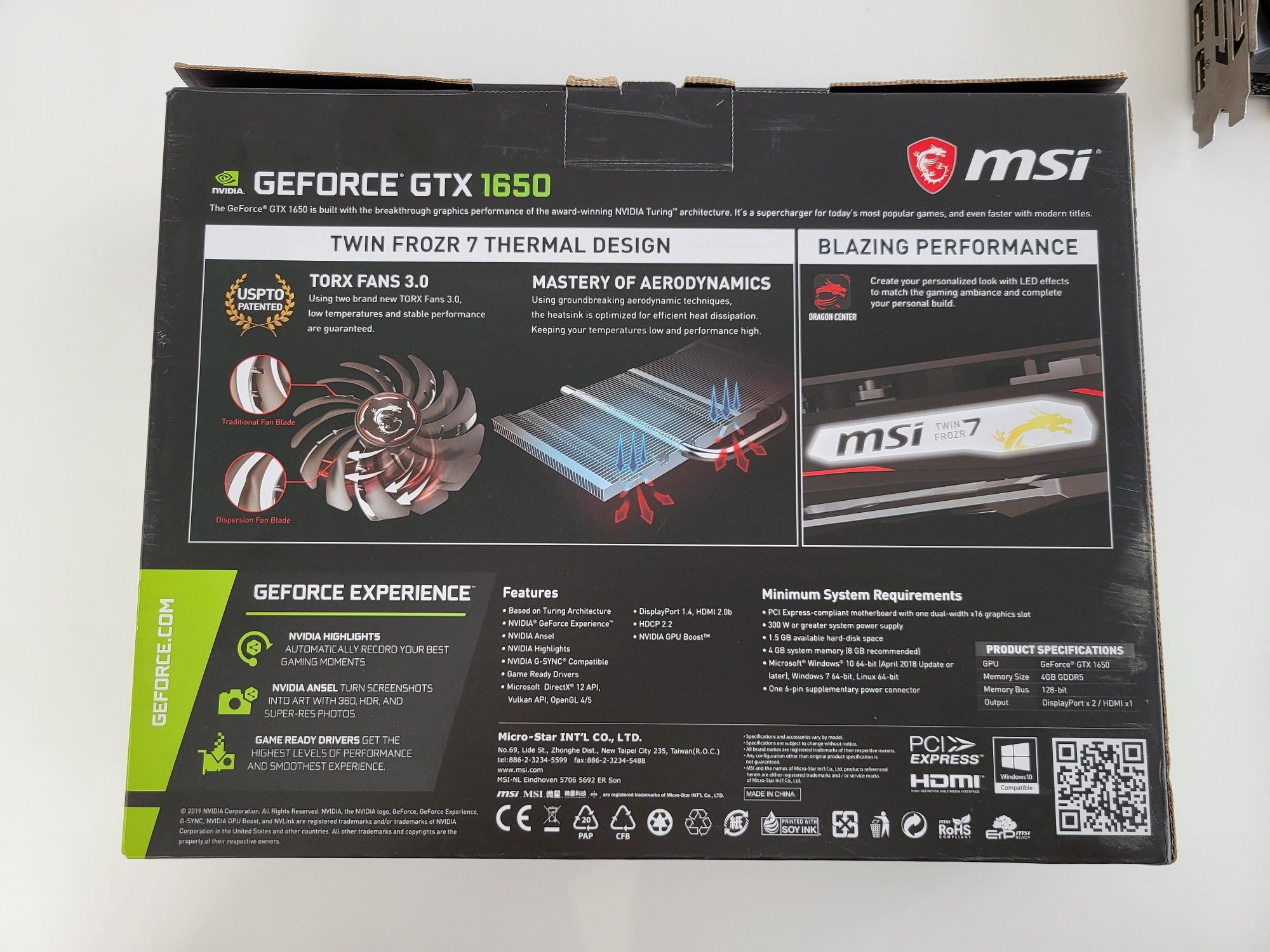 Placa video MSI nVidia GeForce GTX 1650
