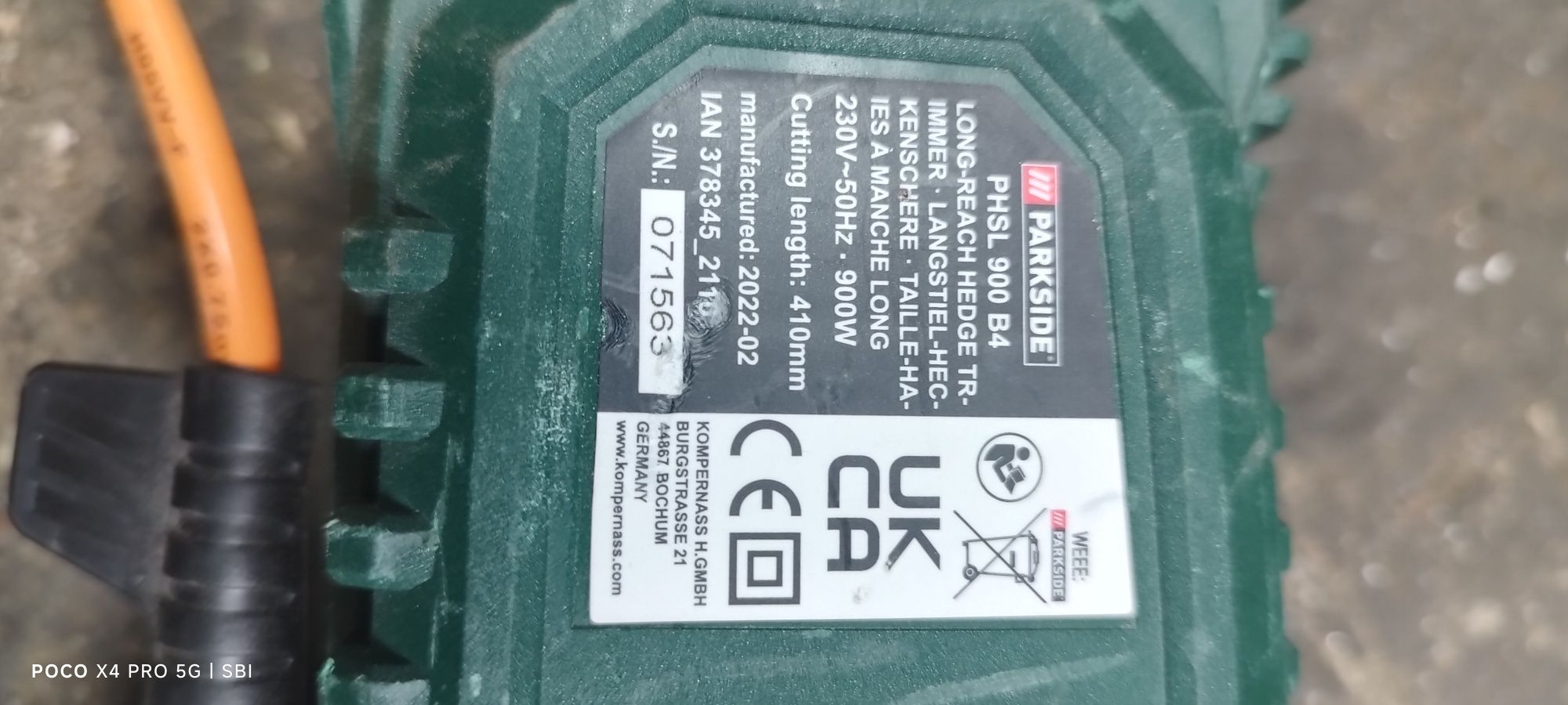 Ел.храсторез 220v 900w