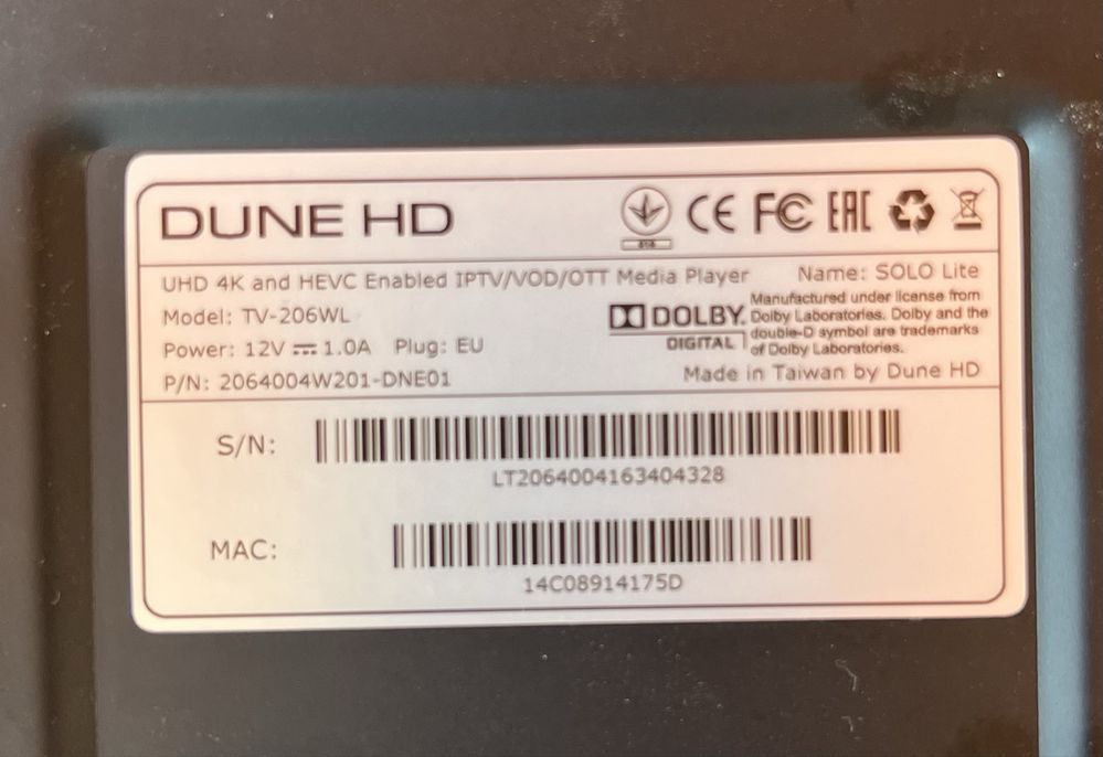 Dune HD Solo lite