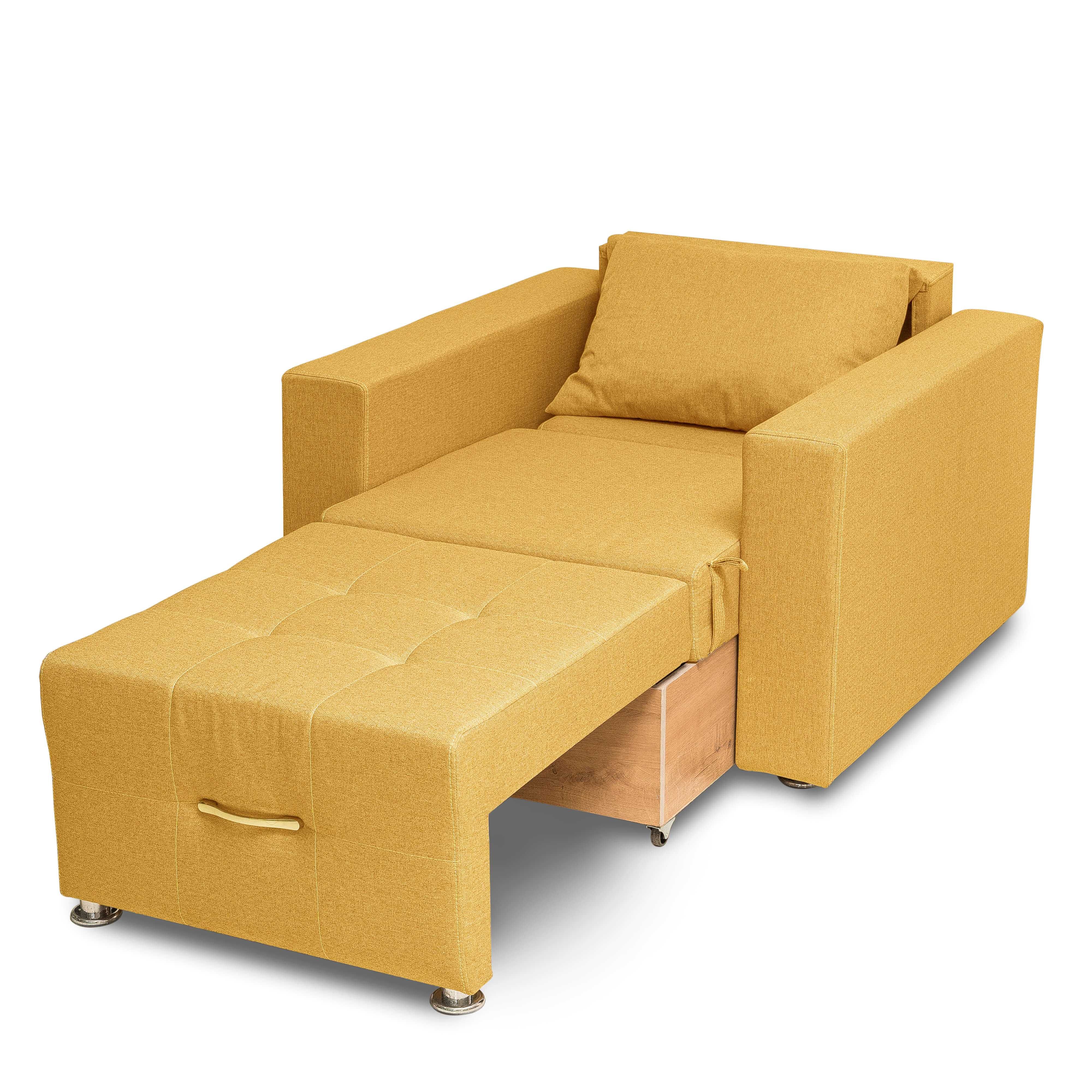 Кресло кровать Атлант горчичный кушетка диван Доставка  бесплатно