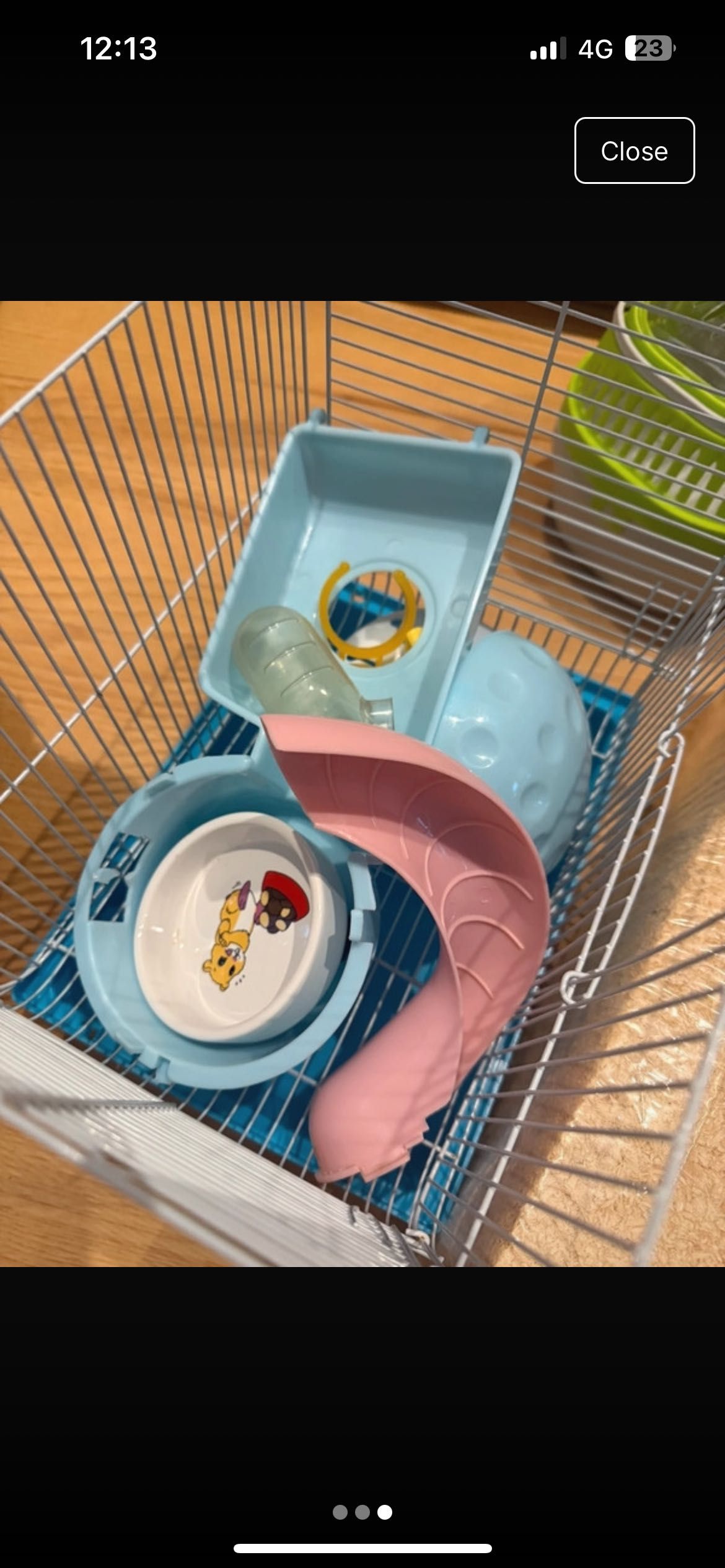 hamster cu cușca lui