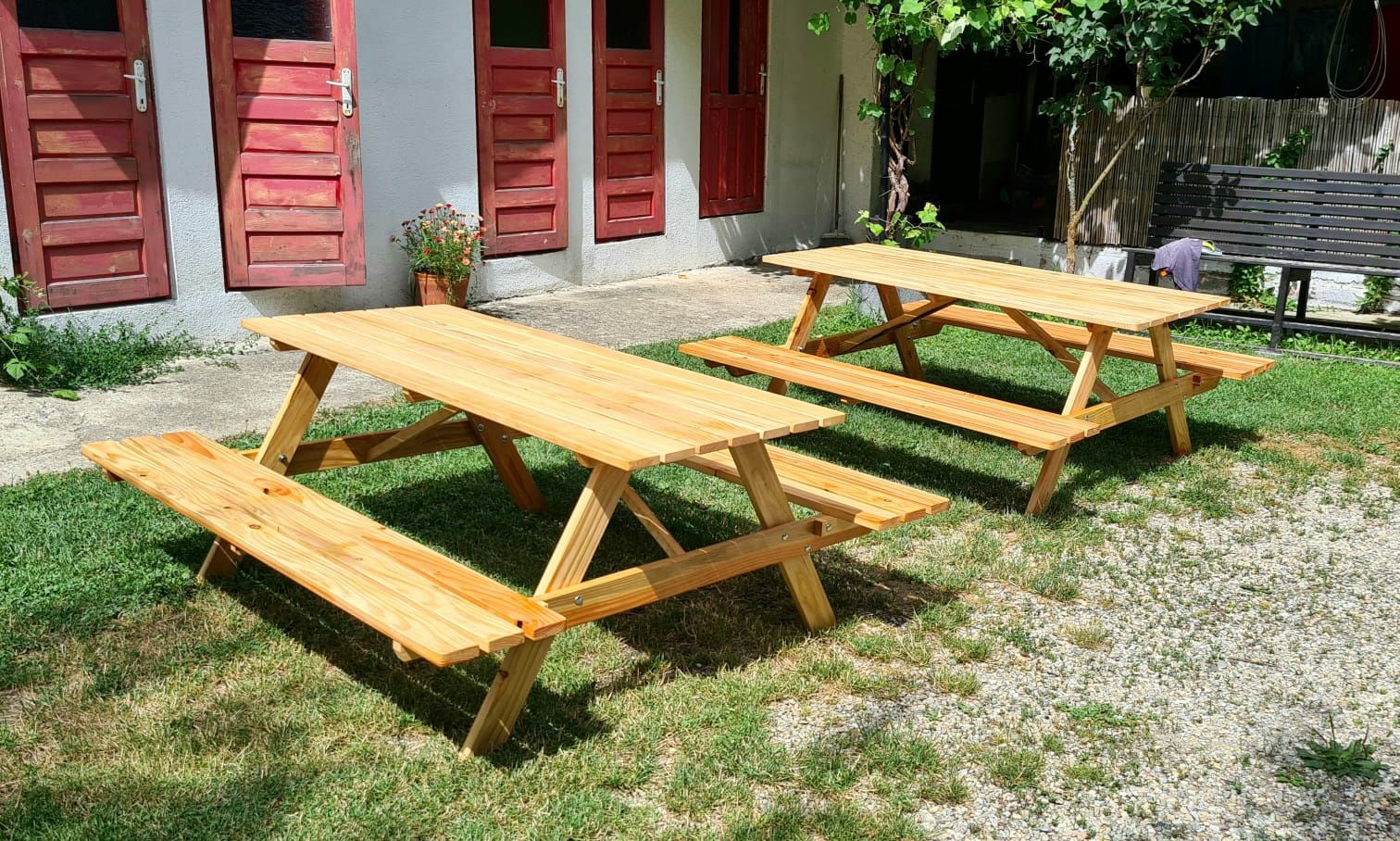 Masa Picnic, gradina cu banci pentru 8 persoane