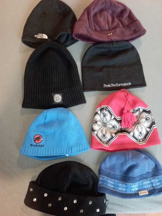 шапки зимни nort face mammut puma nike adidas milan barca under