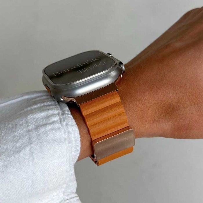 Луксозна кожена каишка с магнит за Apple Watch ULTRA/SE/11/10/9/8/7/6