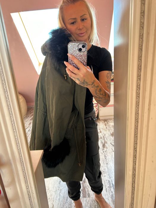 Парка с естествен косъм от лисица