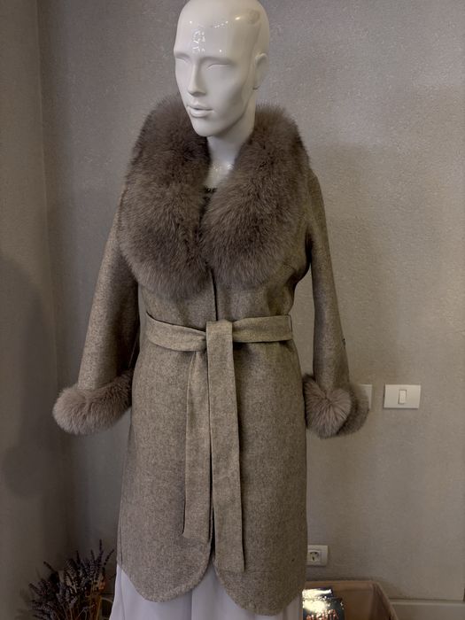 Palton Alpaca cu blana naturala