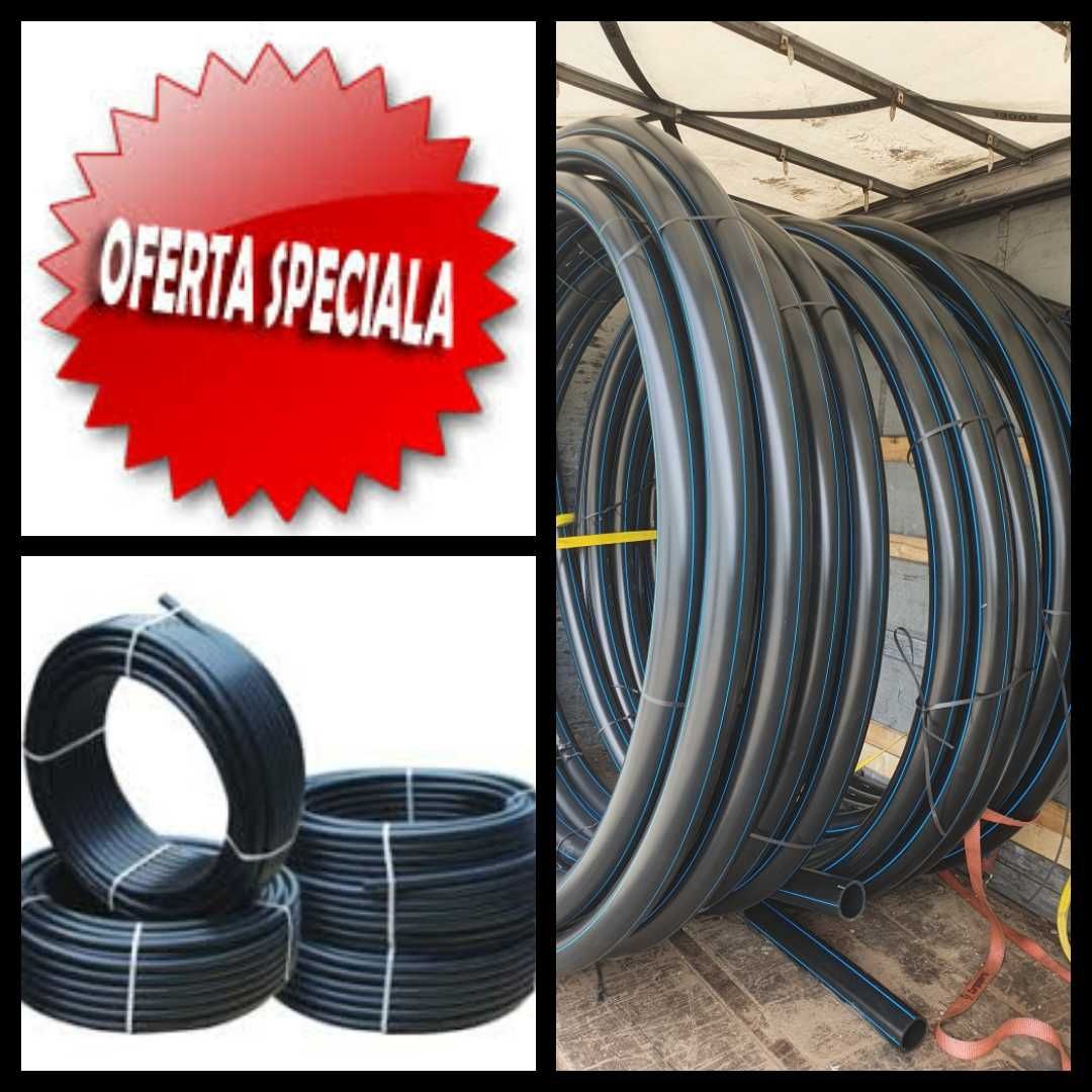 TEAVA POLIETILENA(HDPE) Irigatii: PN6 si PN10!Diferite dimensiuni!