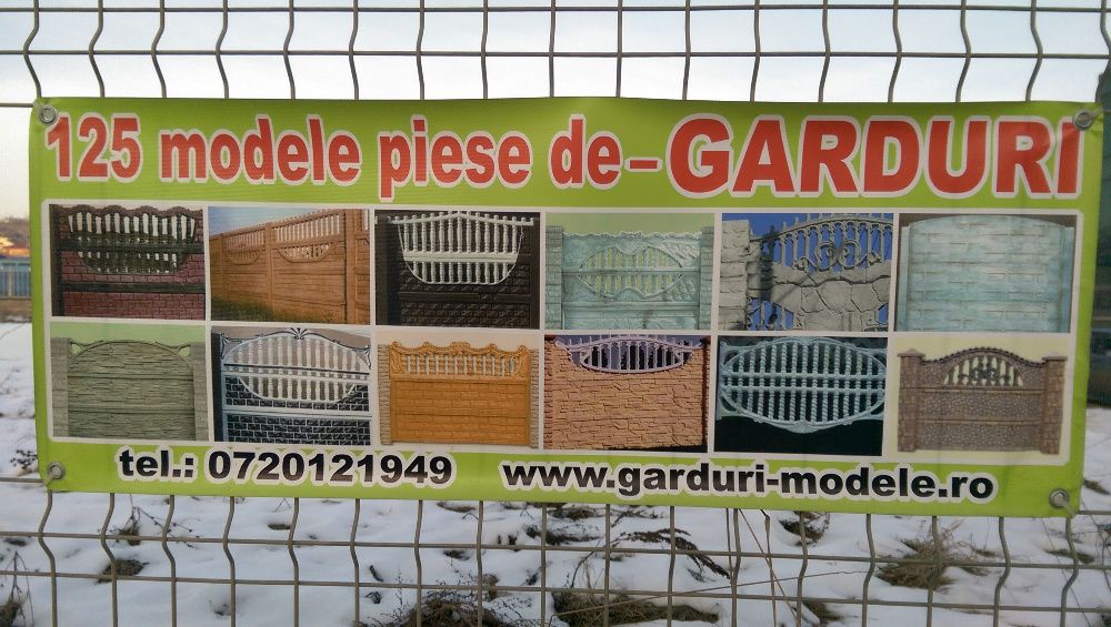 Gard din placi beton pline, simple, industriale .Transport toata tara%