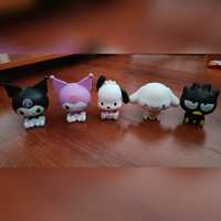 Figurine Sanrio, Kuromi, Cinnamoroll, Pochacco, Bad Badtz-Maru, noi