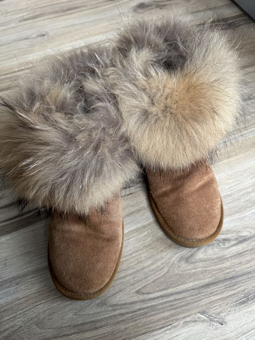 Страхотни кожени боти с естествен пух SDS ! 40 н