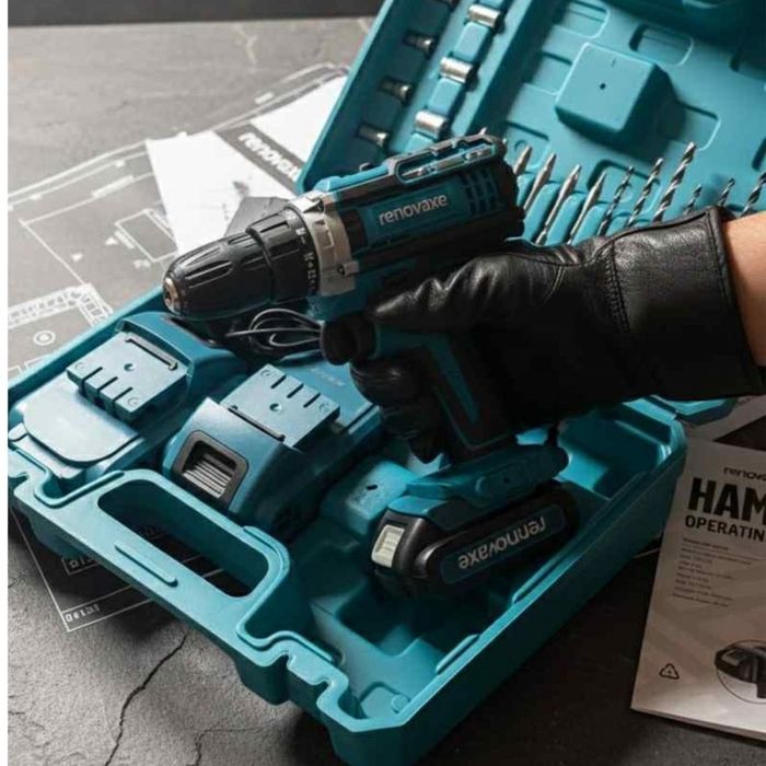 Комплект бормашина с двойна батерия и безчетков мотор за точност