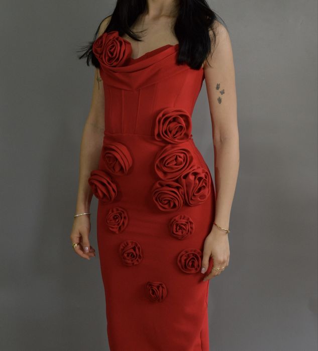 Rochie rosie Revelion, Craciun, evenimente